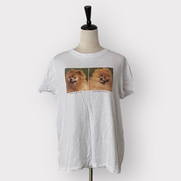 Primark T-Shirt Doggo White NWT L - Picture 1 of 6